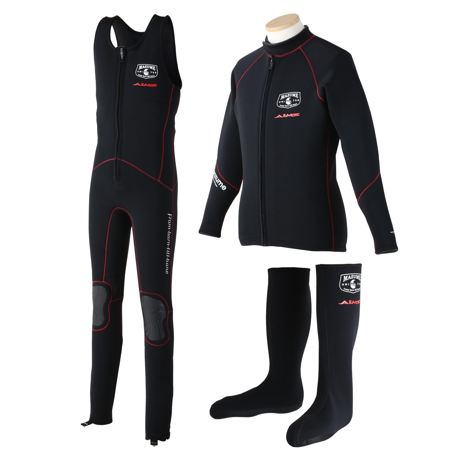 mazume×AIMSウェットスーツ 3点セット MZWS-320