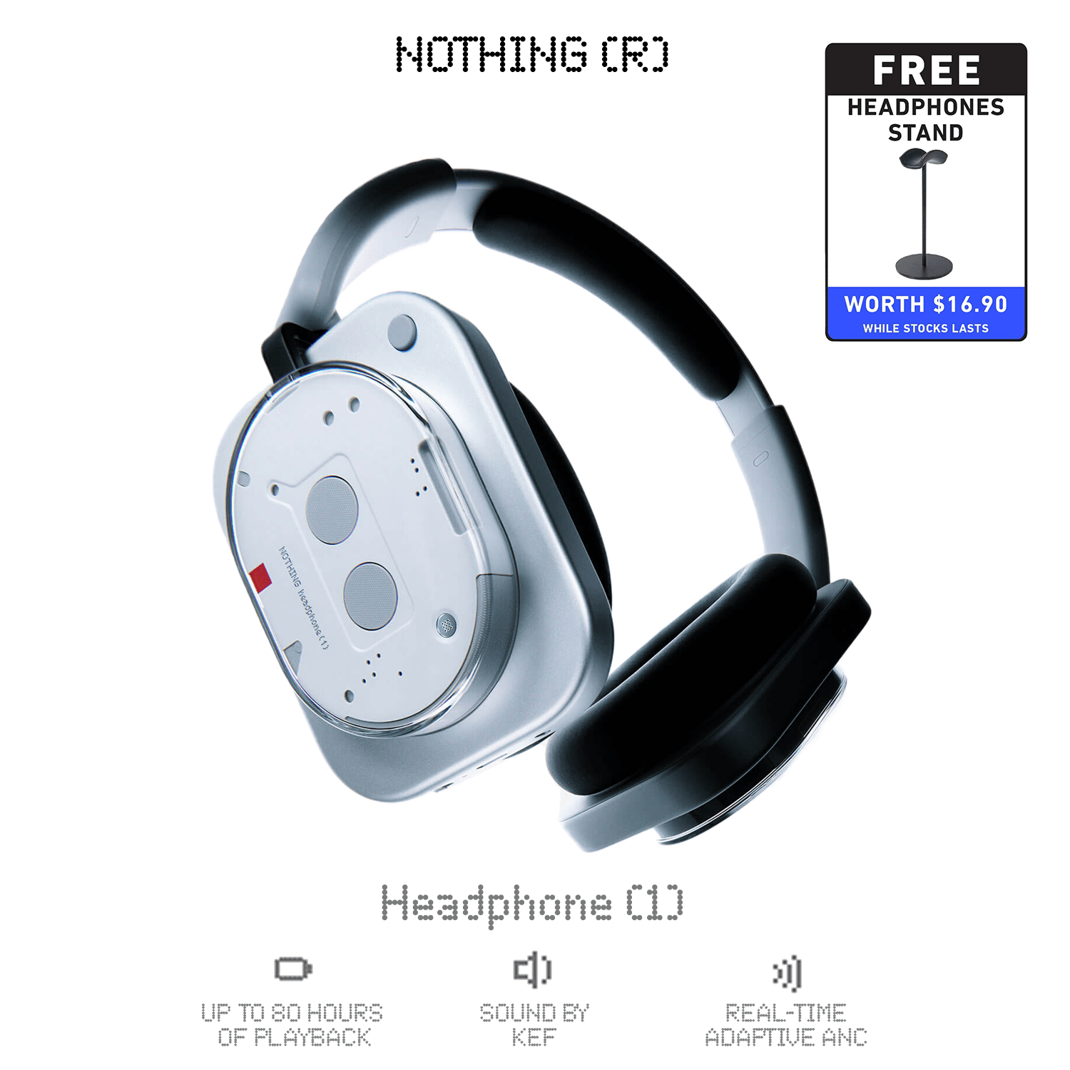 Nothing Headphone (1) Wireless Active Noise Cancelling Headphones