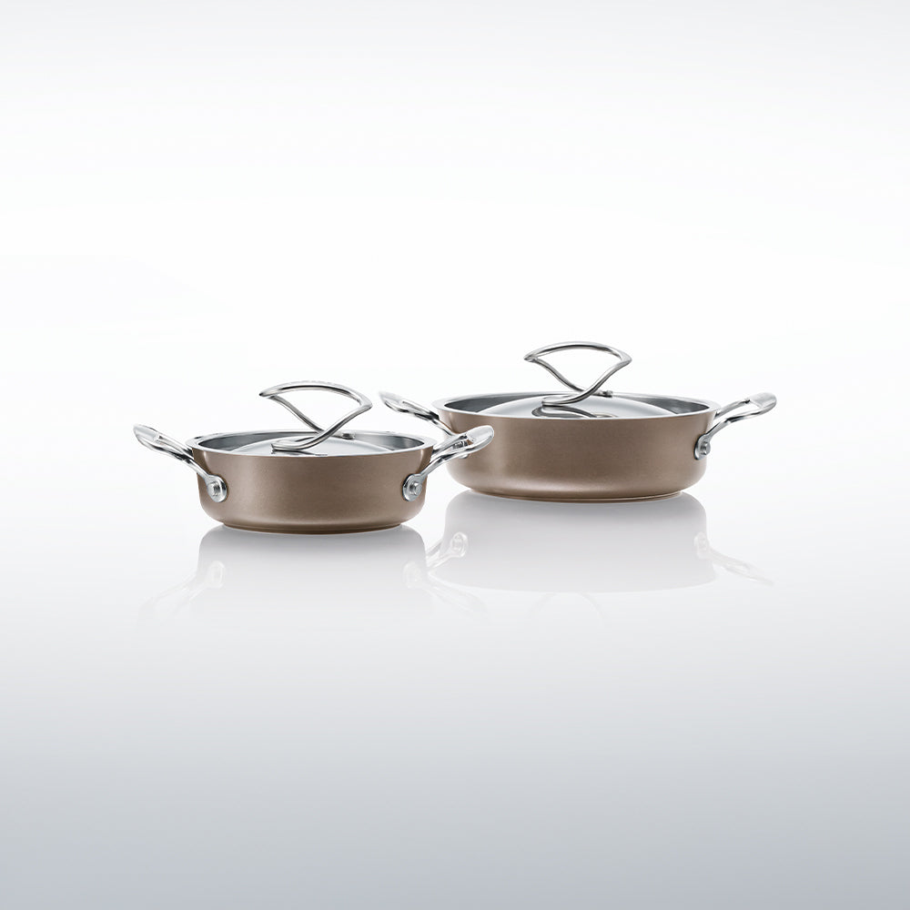 マイヤー サーキュロン 2ピースセット(両手鍋 16cm / 20cm) シャンパン