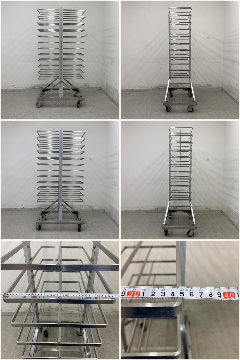 中古】 A07974 トンボラックカート 両面タイプ 24枚差し ステンレス製