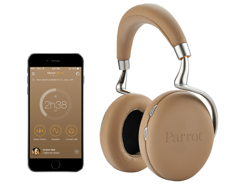 ハウジングにタッチで操作できる新BT/NFC/NCヘッドフォン「Parrot Zik
