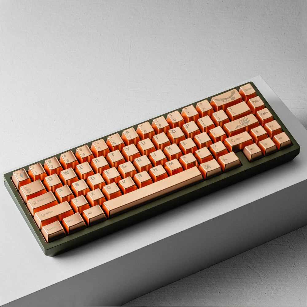 Awekeys フルメタルキーキャップセット: 銅イーグル