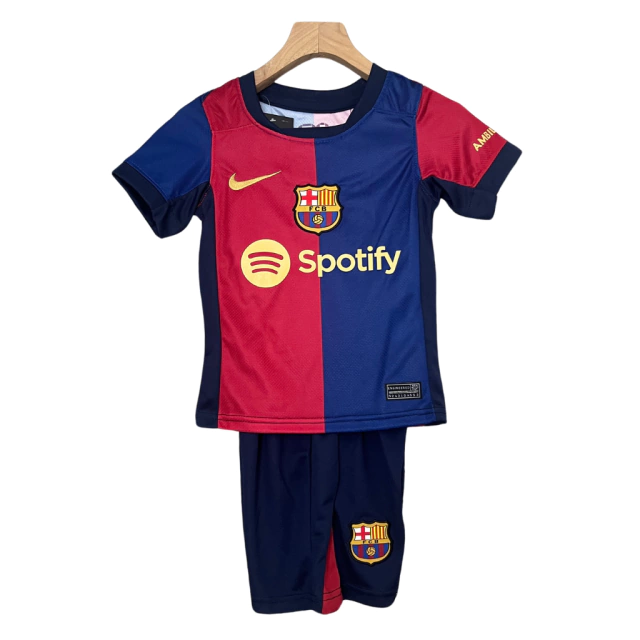 Kit Infantil Barcelona I 24/25 Nike - Azul e Grená | Casa do Manto J