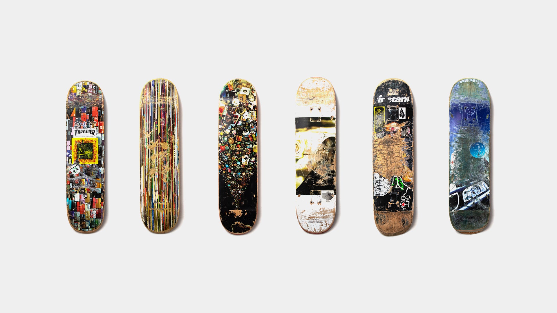 歴代のAPPLEBUMスケートデッキ」