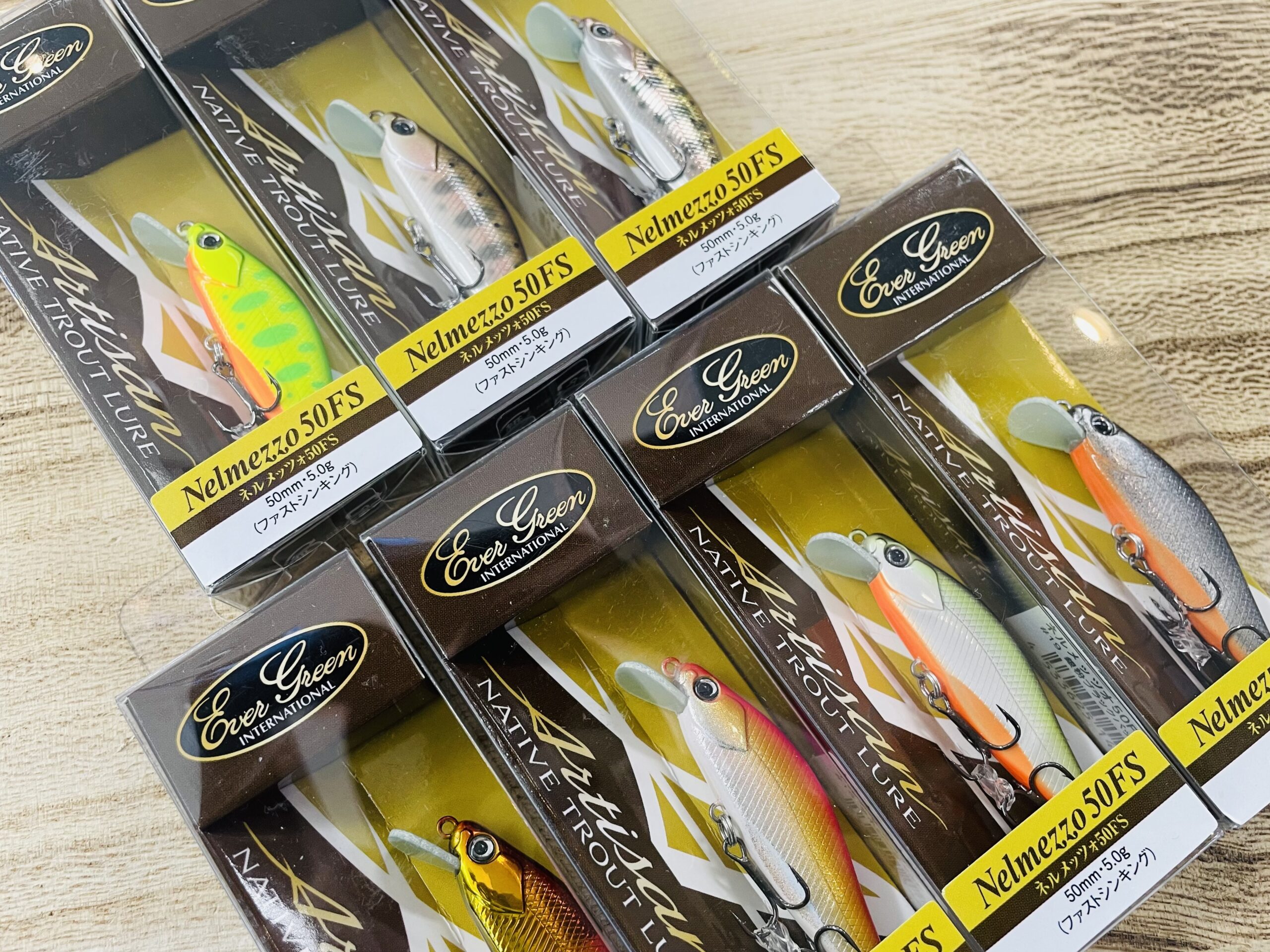 EVERGREEN】渓流ルアー”ネルメッツォ50FS”他、入荷アイテムご紹介