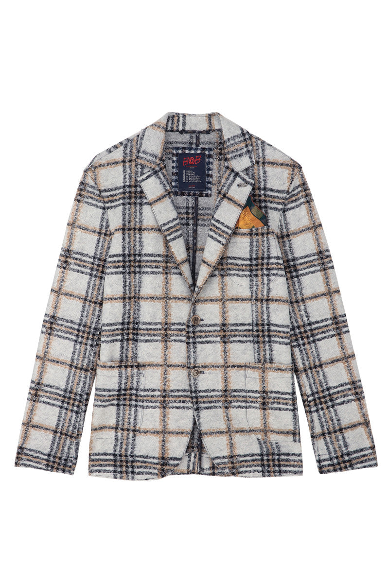 タータンチェックジャケット / COL：VAR1 ホワイト系 BOB JAPAN