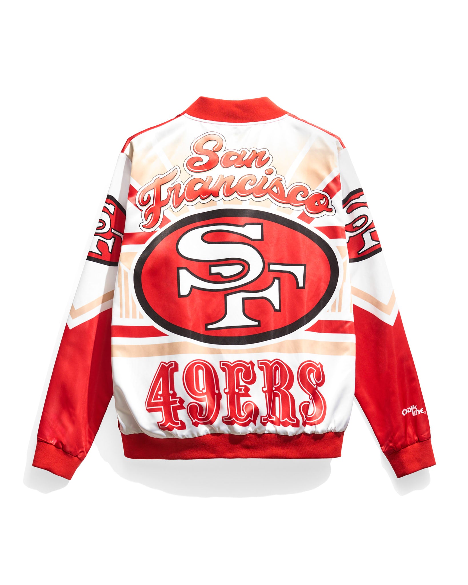 San Francisco 49ers Logo Fanimation Satin Jacket – Chalk Line Apparel
