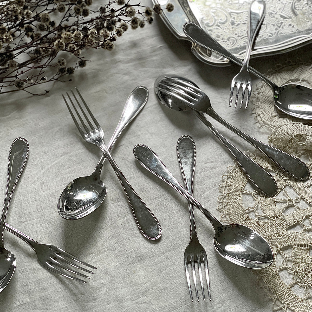 3セットあり！クリストフル社スプーン・フォークセット フランス