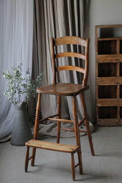 1930年代レアなハイチェア（椅子）高さ110.5cm イギリスアンティーク