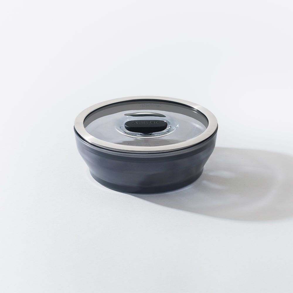 18cm 浅型ディッシュ ブラック | 電子レンジ調理器具 | Anyday