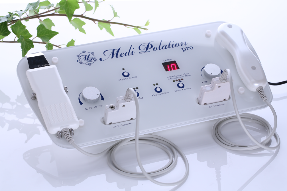 1台で洗浄から導入まで可能。チタンヘッドで安全施術「メディポ