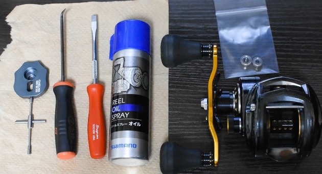 ビッグシューターコンパクトのスプールベアリング交換で異音解消