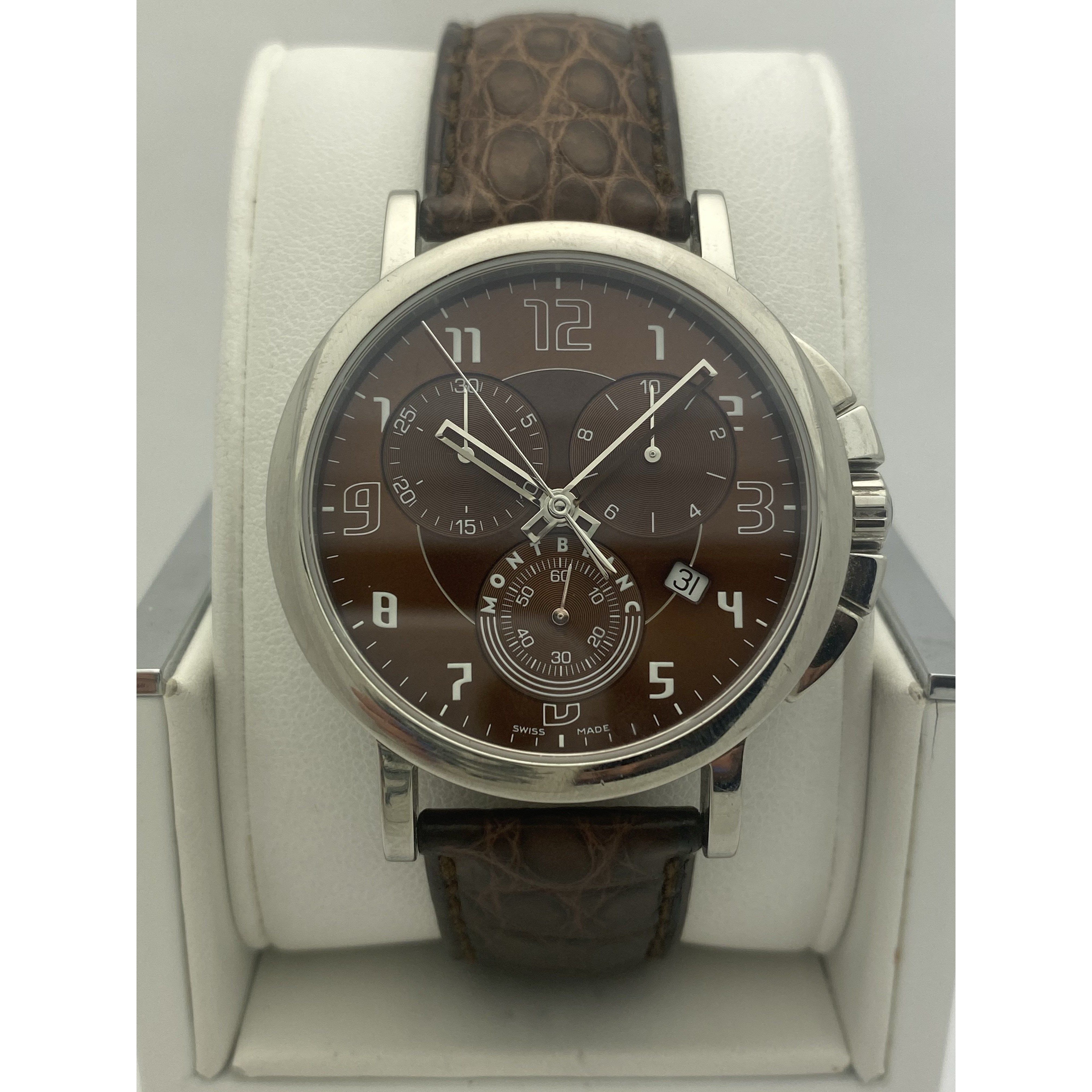 Montblanc Men's Summit XL Brown Dial Brown Leather Strap Watch