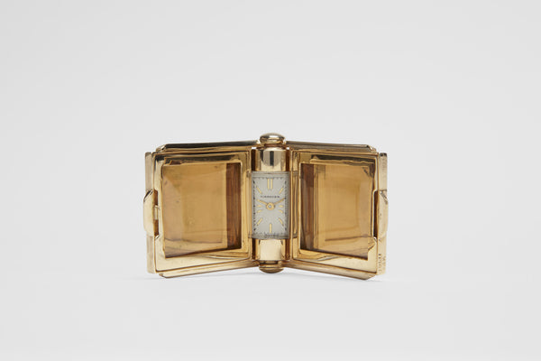 Cartier Gold Travel Frame with Clock – Foundwell