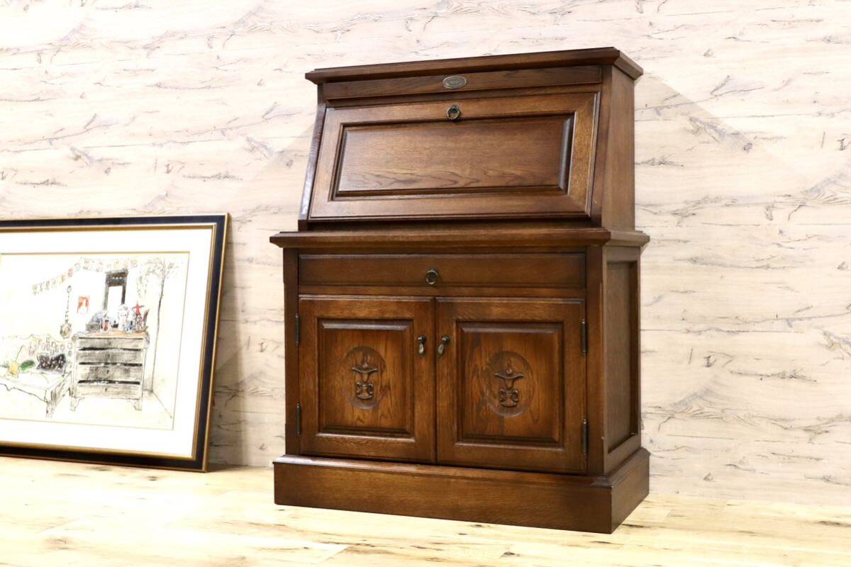 GMGS281○蝦夷民芸家具 / EZO えぞ民藝 ライティングビューロー デスク