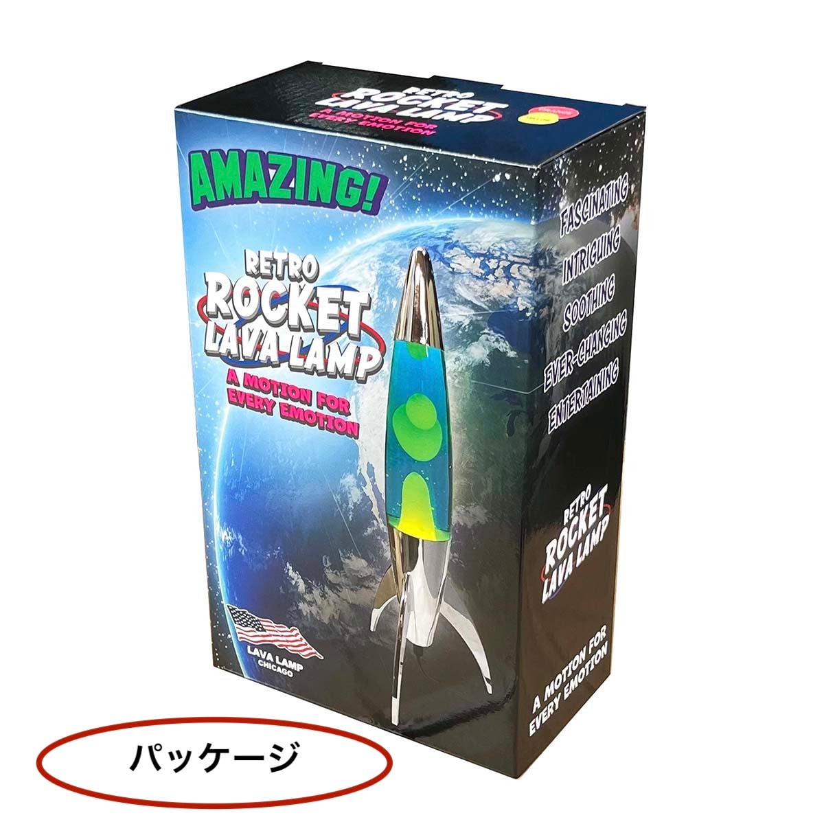 A倉庫】【アメリカ雑貨】ランプ RETRO ROCKET LAVA LAMP ラバランプ