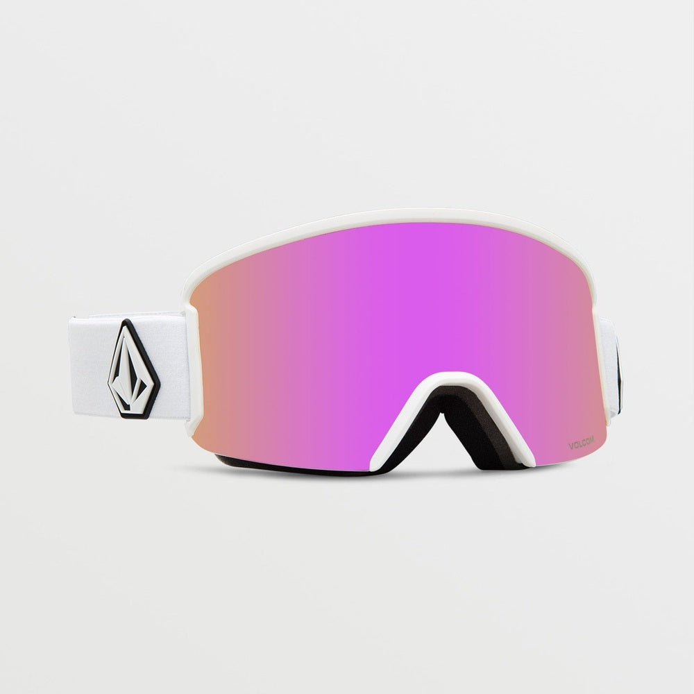 Volcom Garden 2 Goggle Matte White / Pink Chrome (+Bonus Lens - Yellow