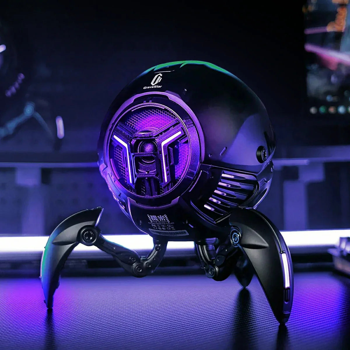 Mars Pro ブラック | 20W Bluetooth ワイヤレススピーカー RGB ライト付き