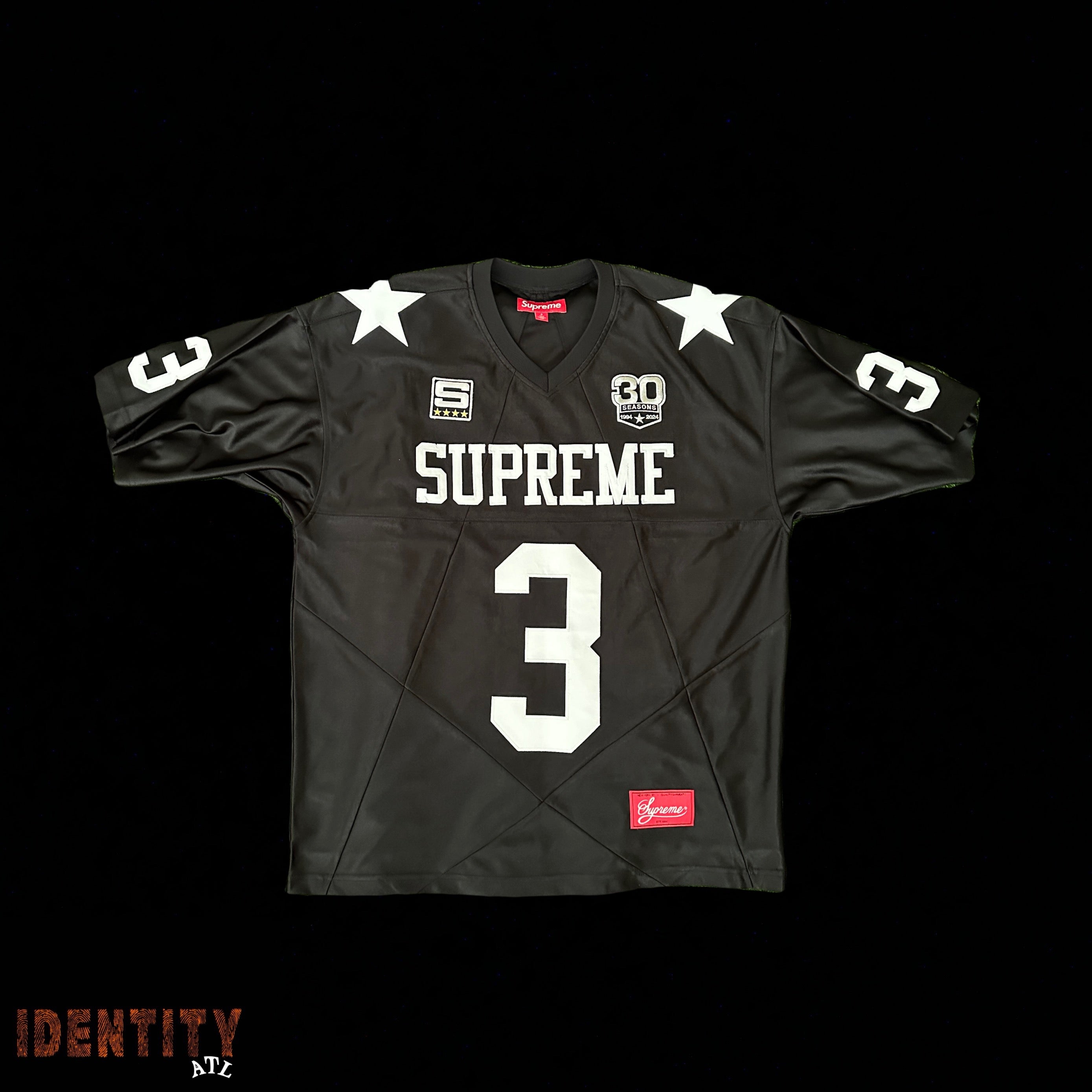 SUPREME STAR FOOTBALL JERSEY BLACK – identityatl