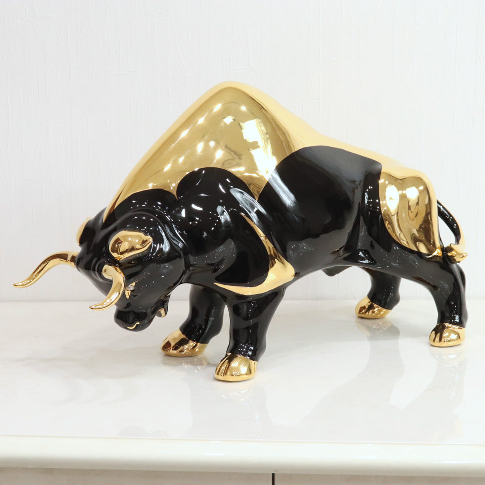 イタリア 雄牛 AHURA 陶器 置物 オブジェ 風水 縁起物 ブル 牛