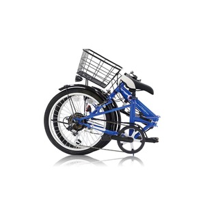 折りたたみ自転車 20インチ/ブルー(青) シマノ6段変速 【FIAT