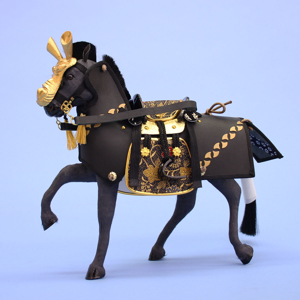 飾り馬 6号奉書馬馬甲黒金出し飾り｜寿鳳人形の東芸