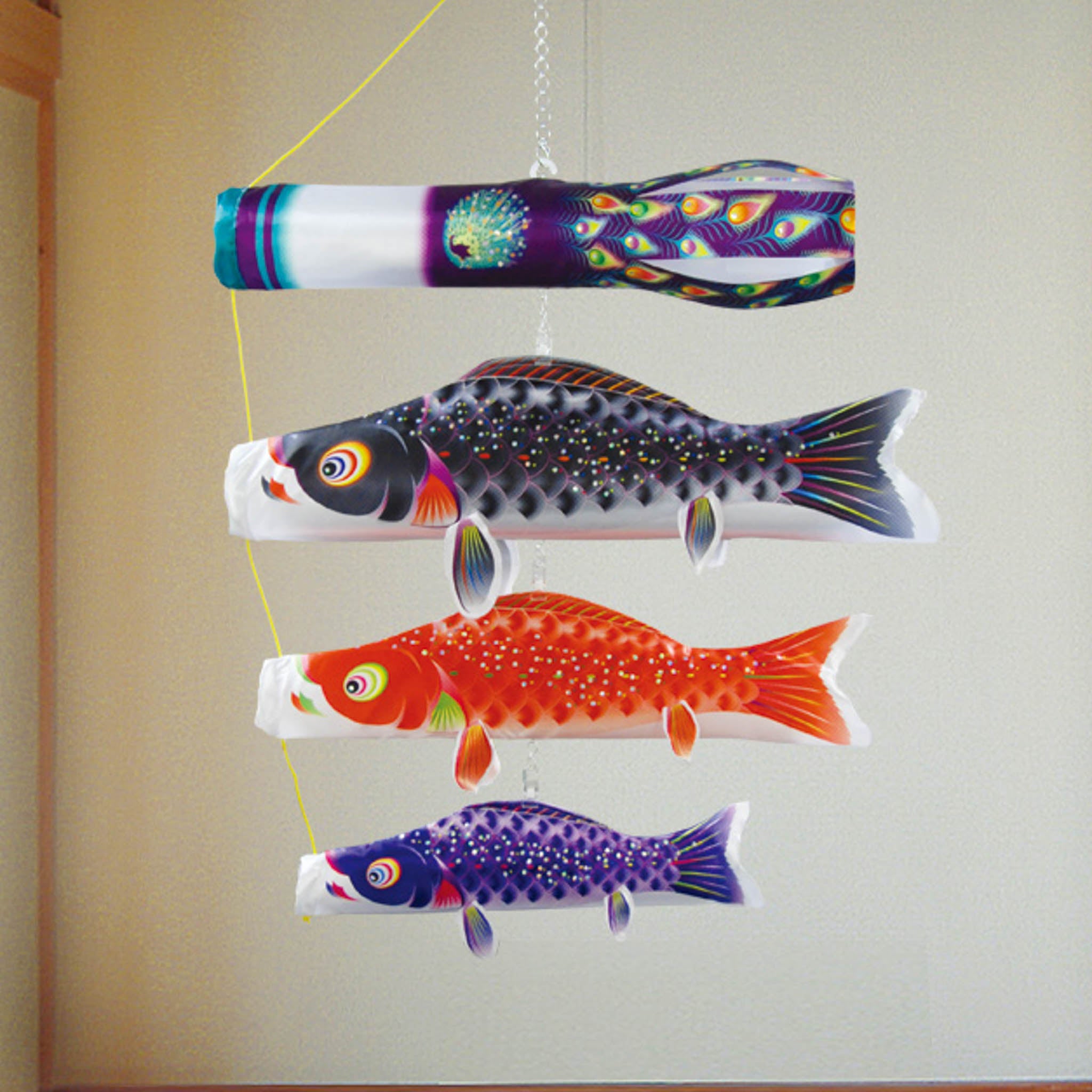 鯉のぼり | 室内 吊るし飾り | 輝きの星 星歌スパンコールセット