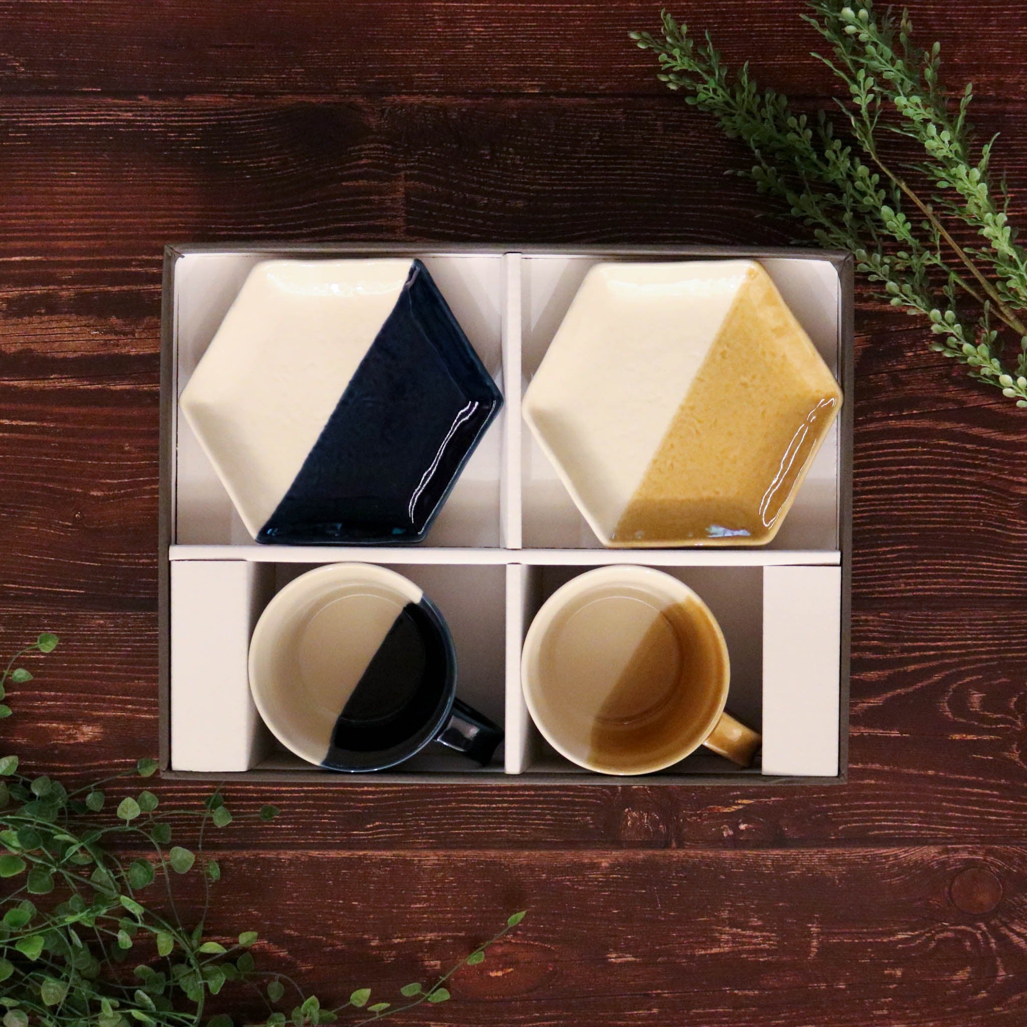 瀬戸焼 | マグカップ・取皿セット | しとやか | m.m.d.