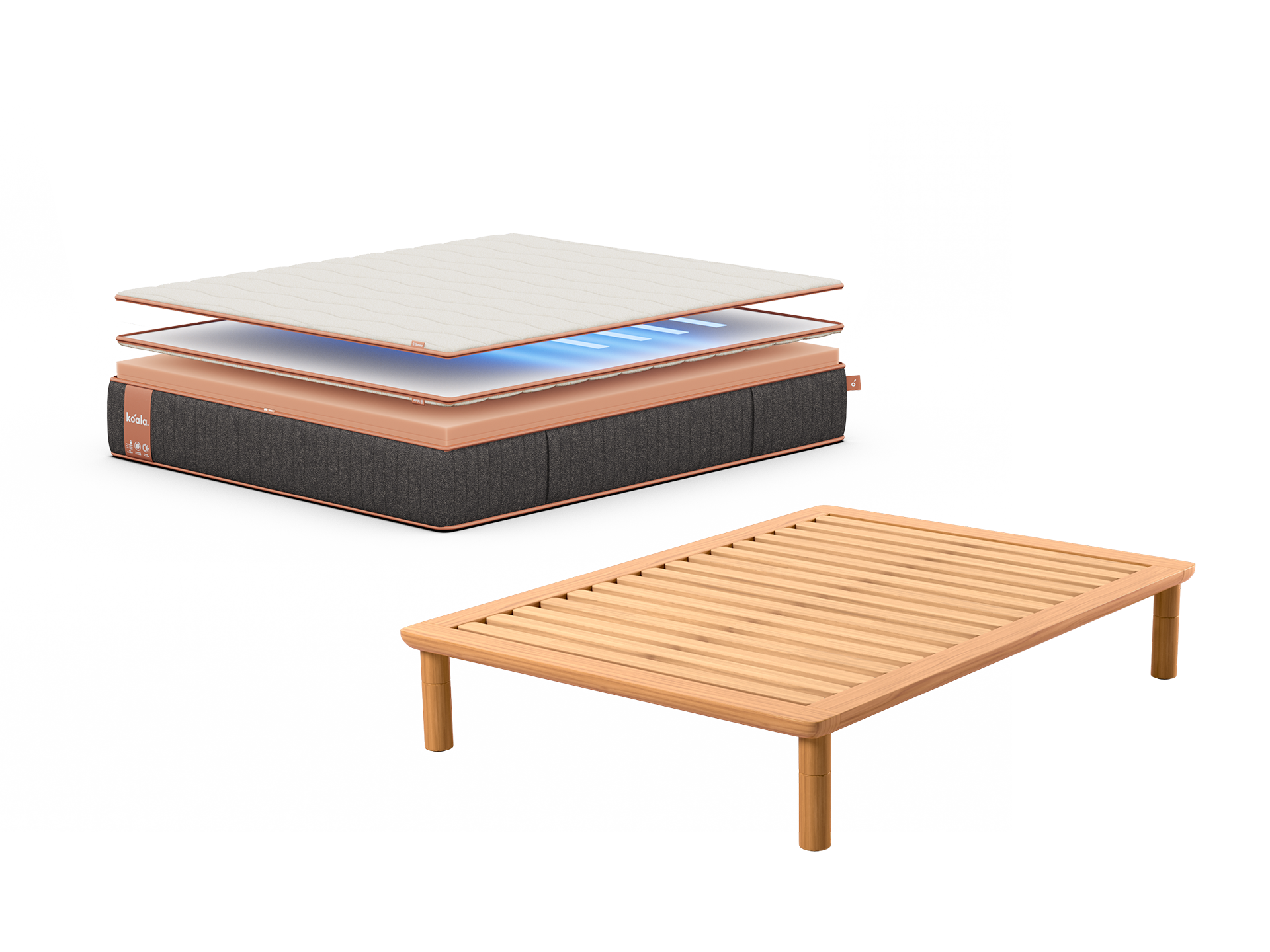 コアラマットレスシュプリーム PolarBands® + ミライカスタムベッド