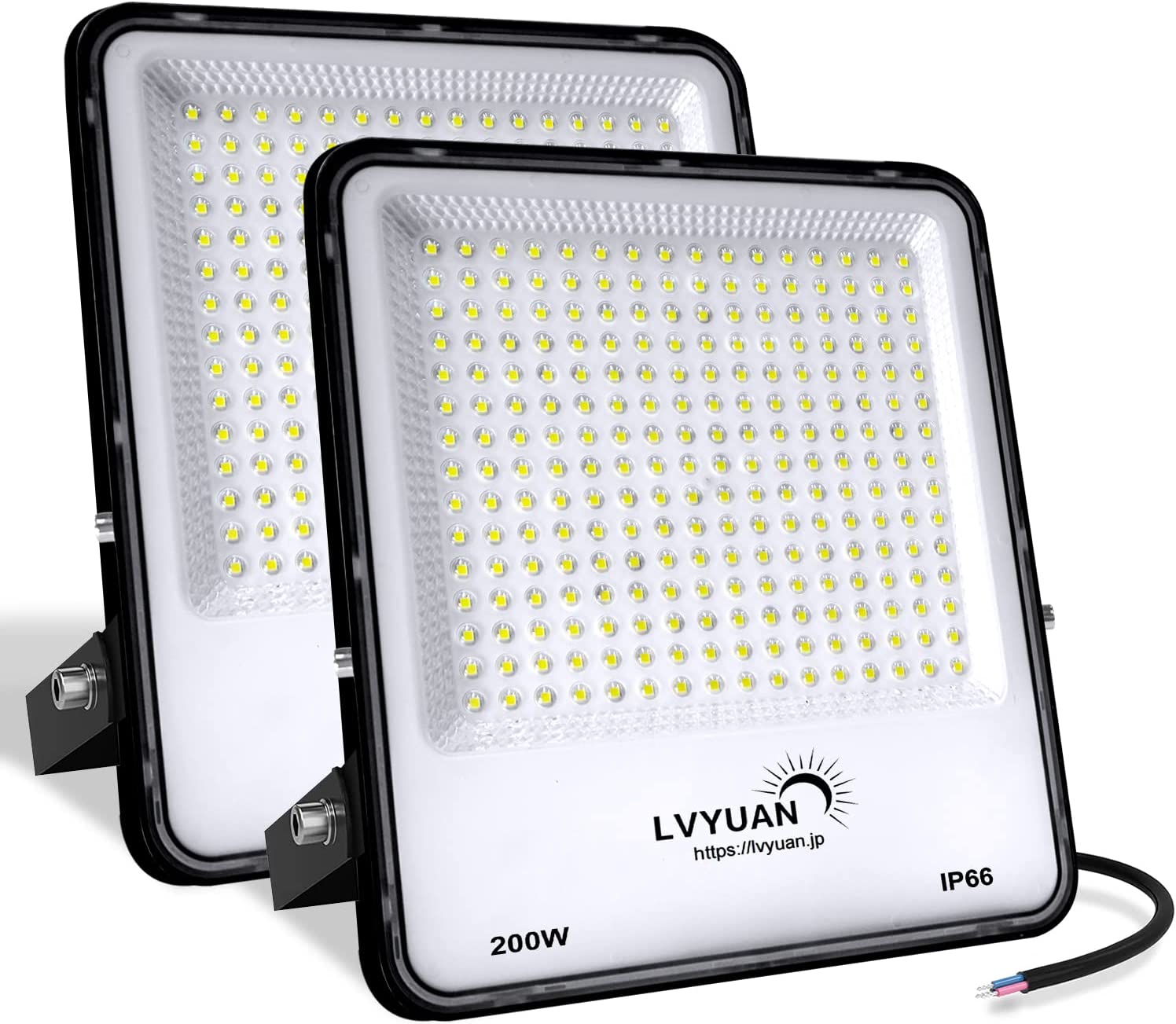 LVYUAN(リョクエン) 200w LED投光器【PC素材 2個入】 – LVYUAN
