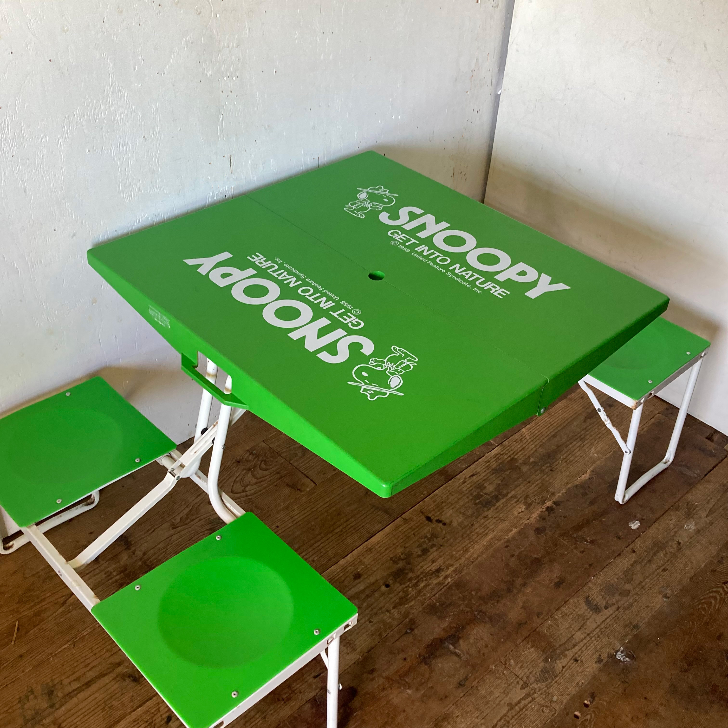 ヴィンテージ snoopy スヌーピー アウトドア 折りたたみテーブル
