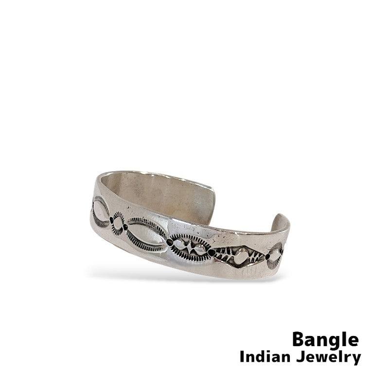インディアンジュエリー ナバホ スタンプワーク バングル LEONARD