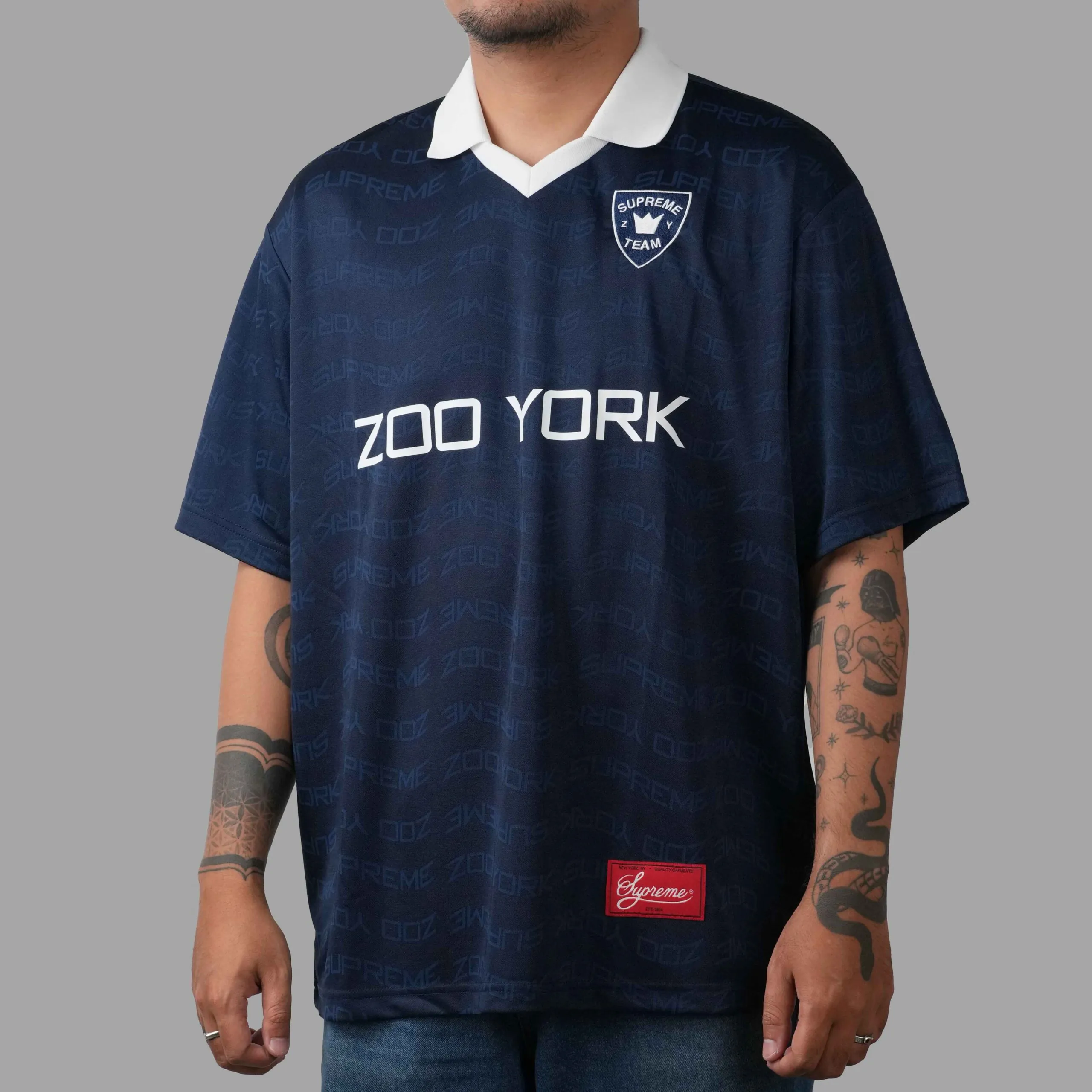 Supreme Zoo York Soccer Jersey Navy SS25 | Senikersku