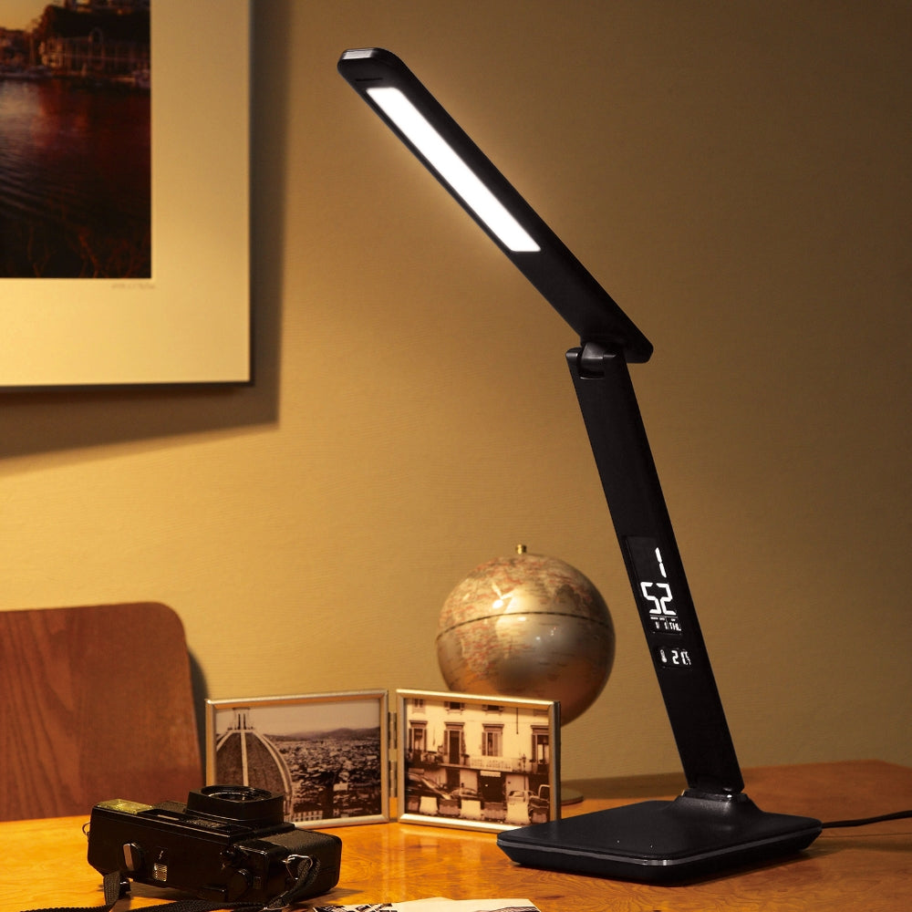 レザー調でおしゃれな LEDビジネス デスクランプ GS1701｜デスクライト