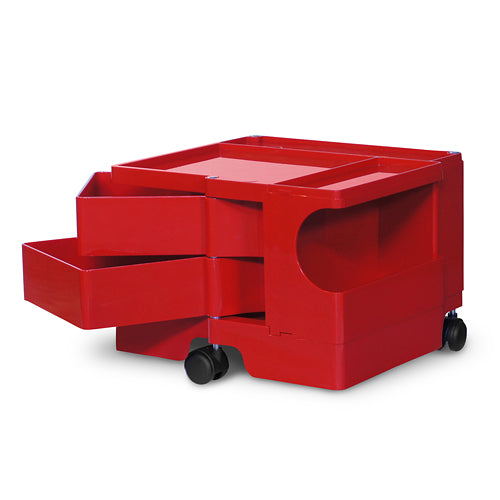 BOBY WAGON 1段2トレイ レッド H315mm - YAMAGIWA OnlineStore