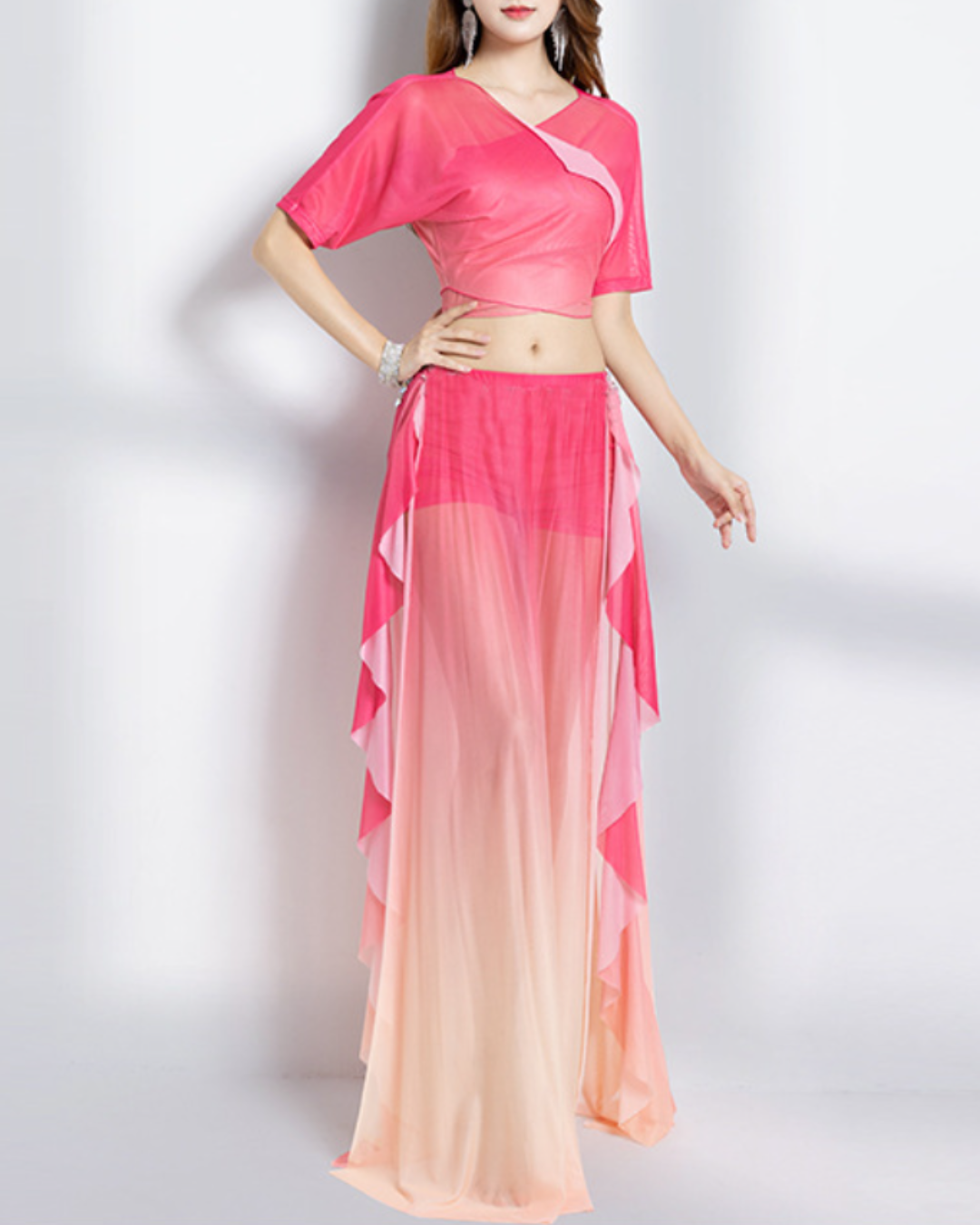 送料無料】即納 ベリーダンス レッスン着 レッスンウェア セットアップ