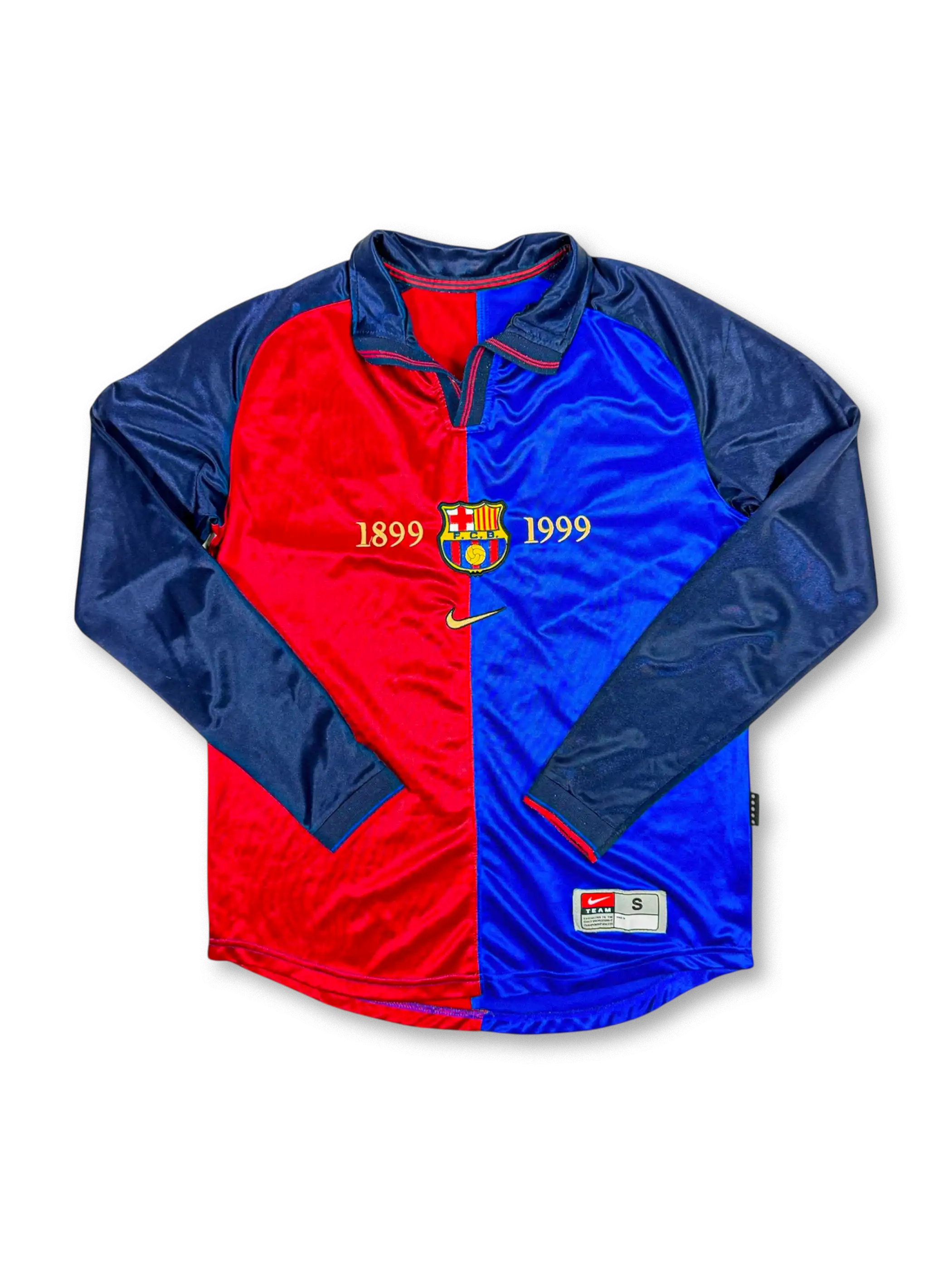 FCバルセロナ 1999年 創立100周年 ホーム 長袖ユニフォーム-KICKO – Kicko