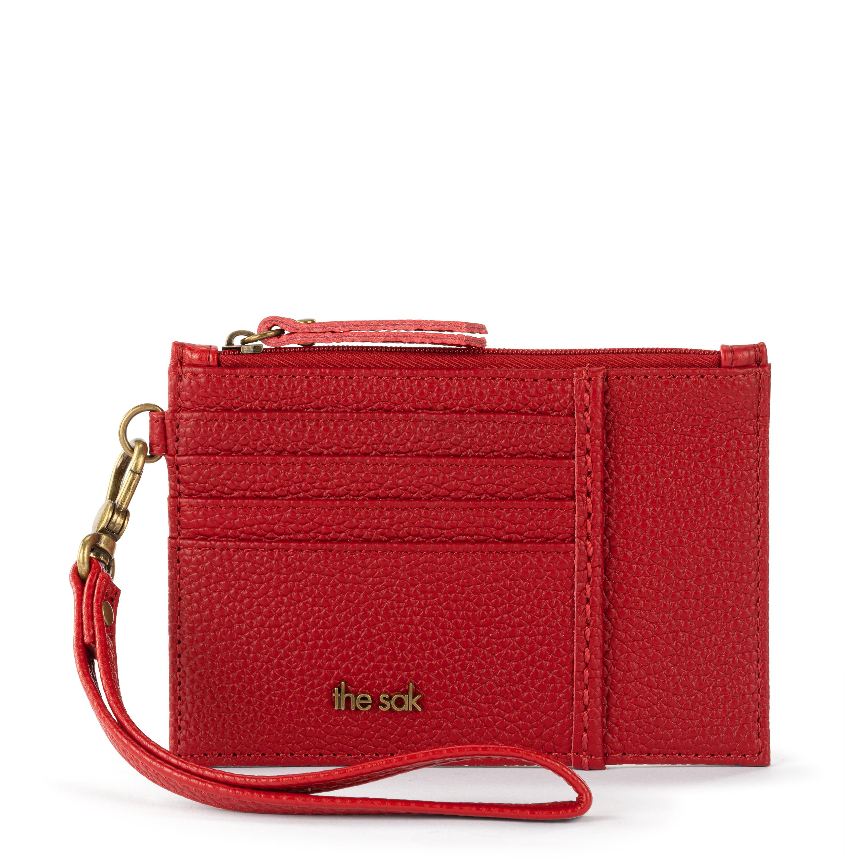 Iris Card Wristlet in Scarlet Leather – The Sak