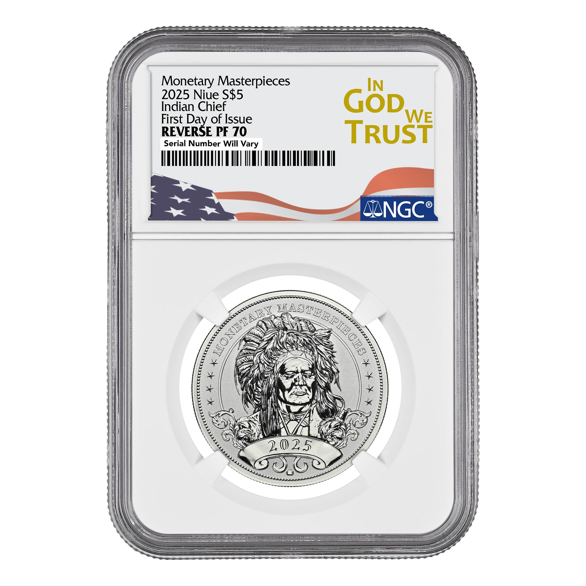 2025 Monetary Masterpieces Fiji 1 oz Silver – Indian Chief IGWT