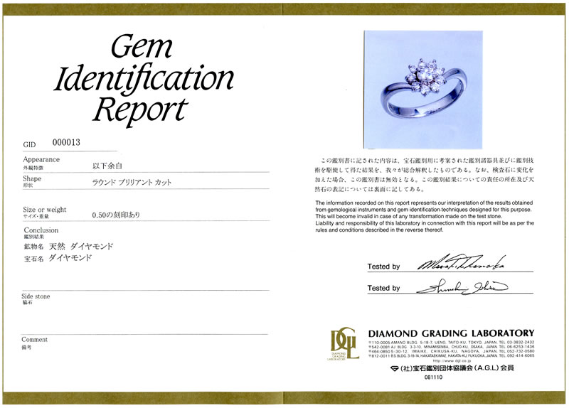 分析機器 - 株式会社ダイアモンド グレーディング ラボラトリー