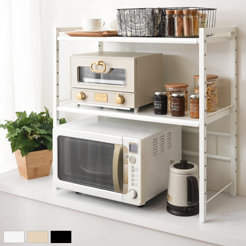 伸縮キッチンラック 2段 キッチン収納 キッチンラック おしゃれ ぼん