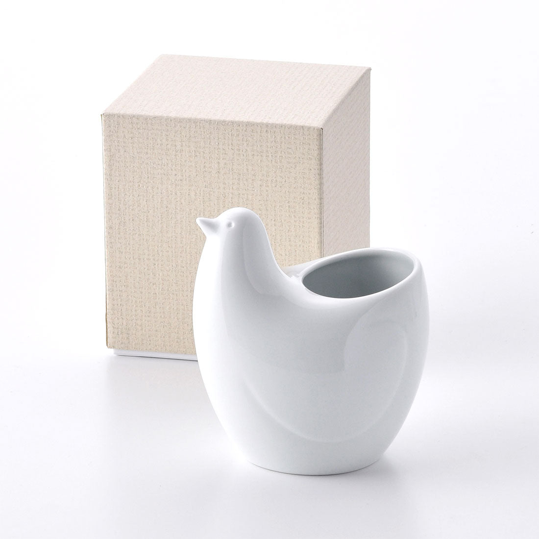 ギフト】POPPO とり型フリースタンド 白磁 1点 | 白山陶器直営