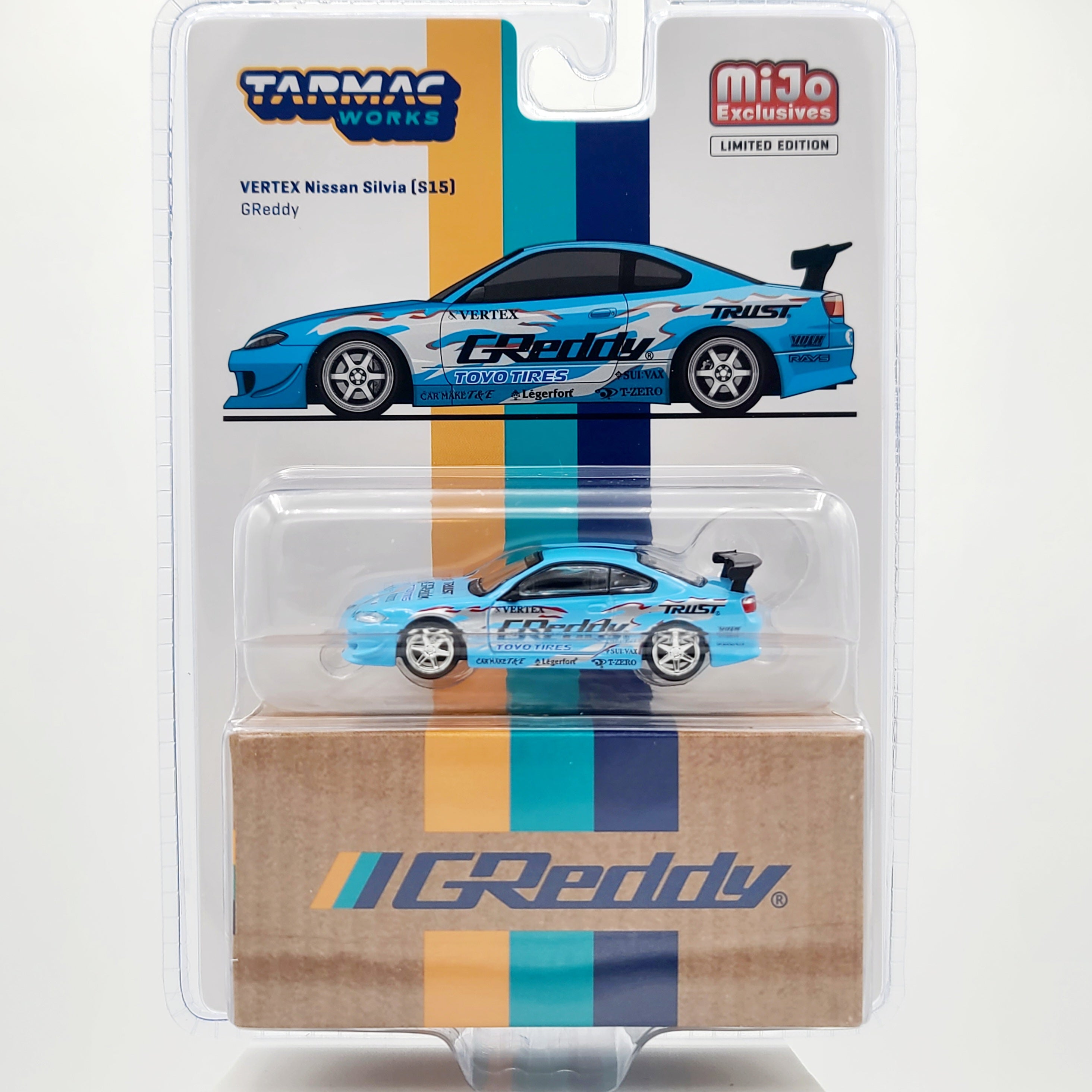 Tarmac Works Vertex Nissan Silvia S15 - 1:64 scale, GReddy (2024 MiJo