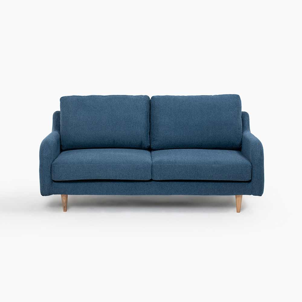 ラブソファ 2人掛け「CAS-D」幅160cm 布#SPベルファストブルー 脚部全3