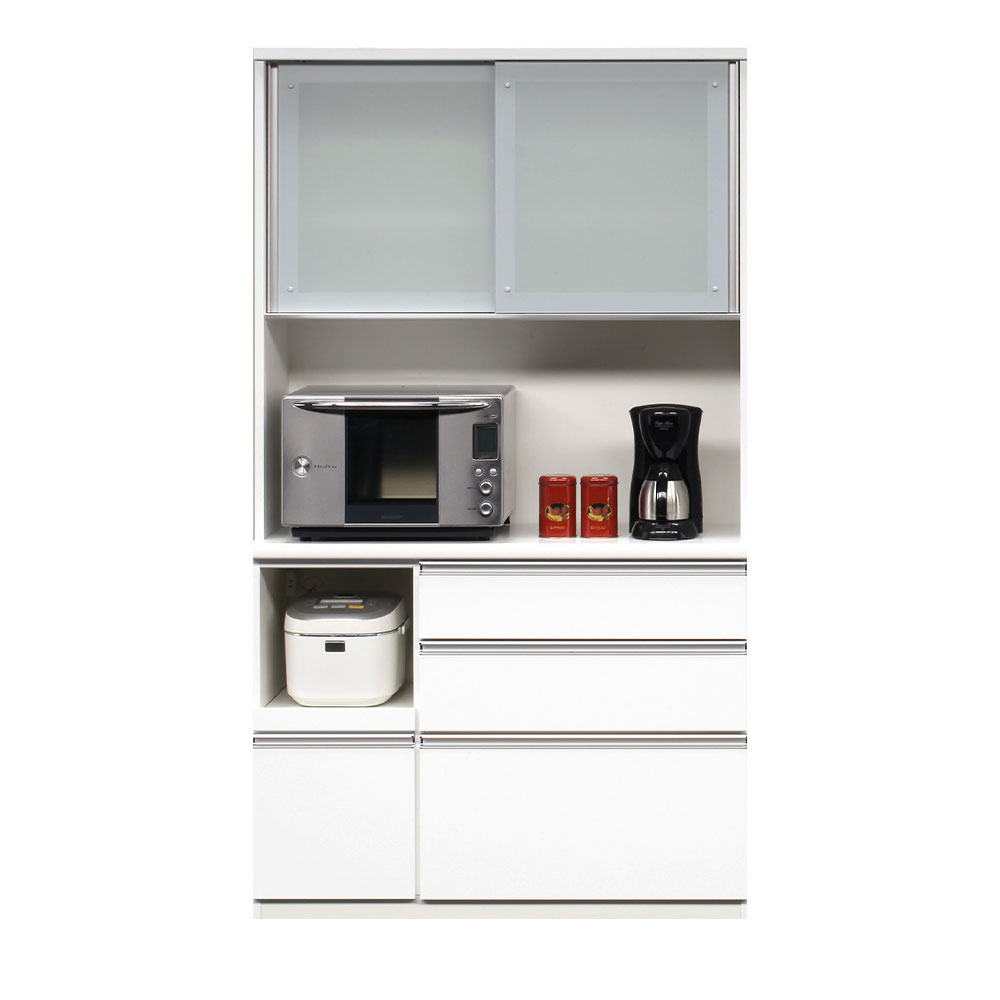 オープンボード「ラージ 1200」ガラス扉（引き戸）幅117cm 奥行49cm 高