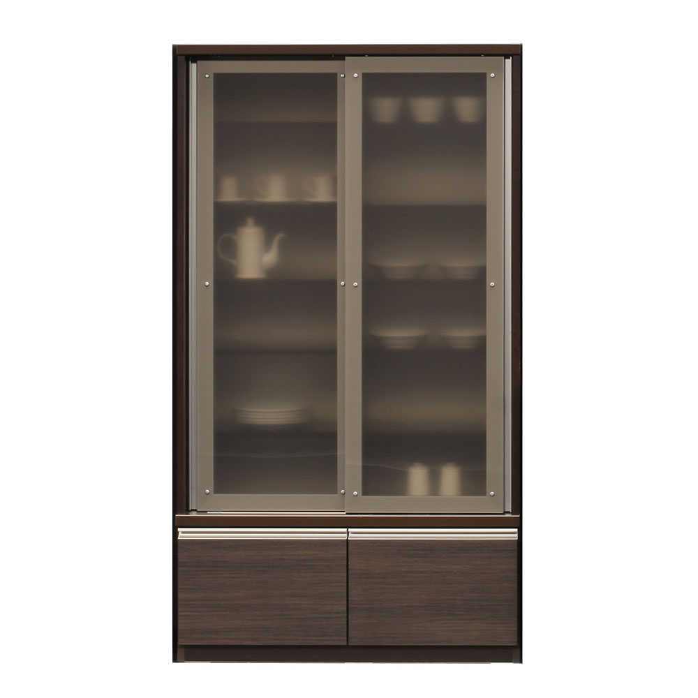 ダイニングボード「メッカ2 100」幅99cm 奥行42cm 高さ178cm ダーク色