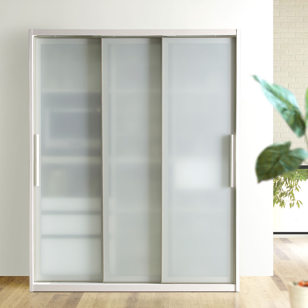 キッチンボード「ネロ」ホワイト 奥行56cm 高さ200cm 幅全2サイズ