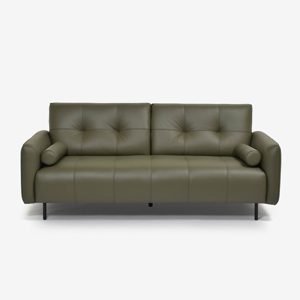 ソファ 3人掛け「L/S 72（エルエス72）」幅199cm 革 #H/S-548E ダーク