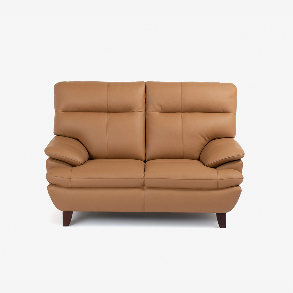 ラブソファ 2人掛け「ルーニー SD-344」幅145cm 半革キャメル色 #M-02