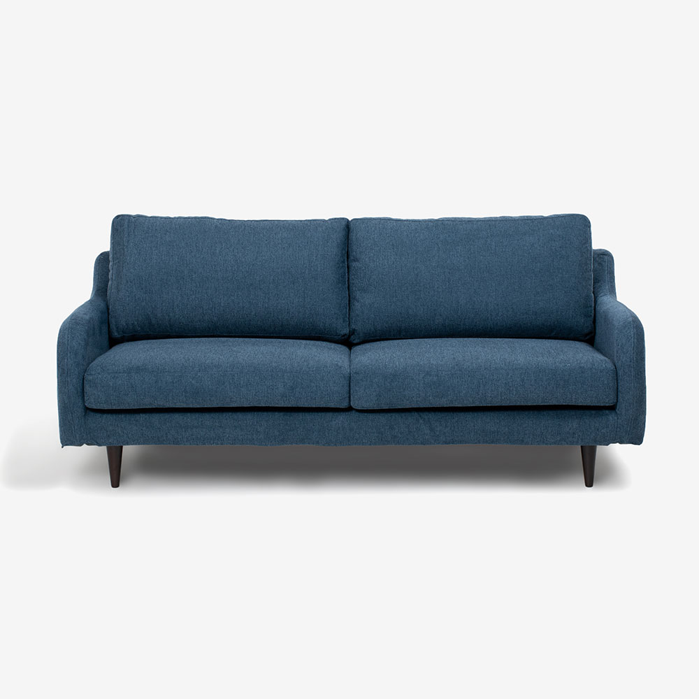 ソファ 3人掛け「CAS-D」幅180cm 布#SPベルファストブルー 脚部全3色